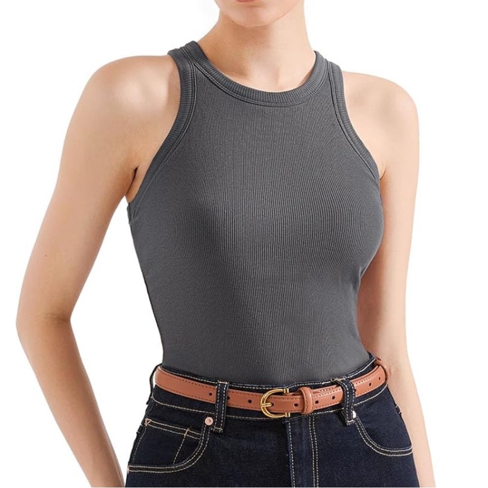 Chilylori Womens Dark Gray Tank Top Size Small New
